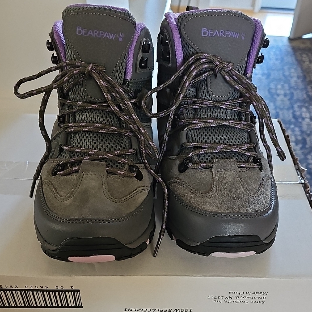 BearPaw Lavender and Charcoal Footwear